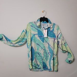 Women Blouse Basement Blue Tone